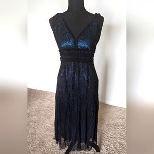 Hazel Teal and Black Dress, size medium